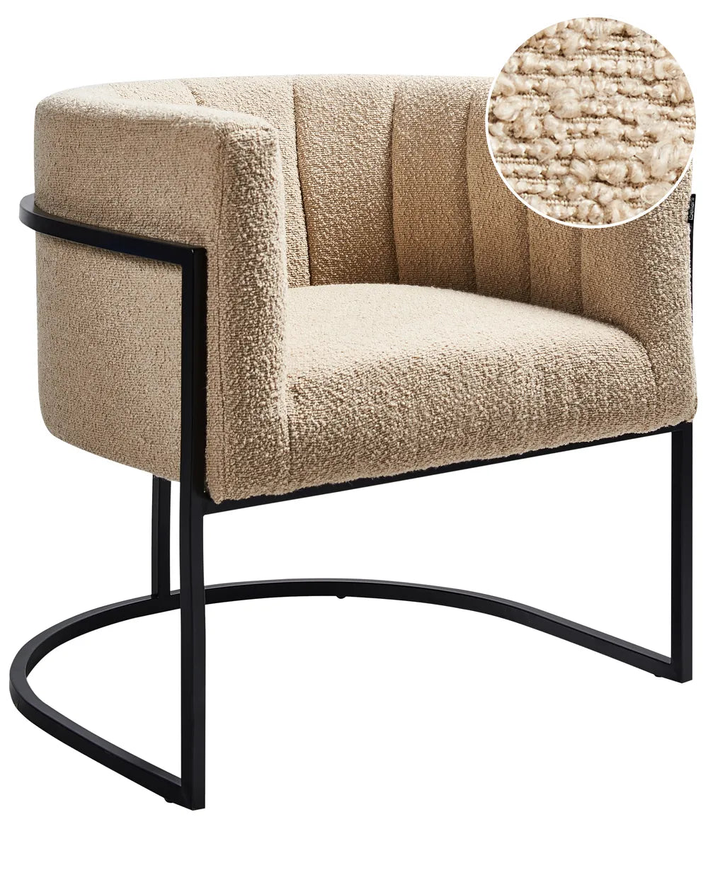 Armchair Boucle Beige Lemley