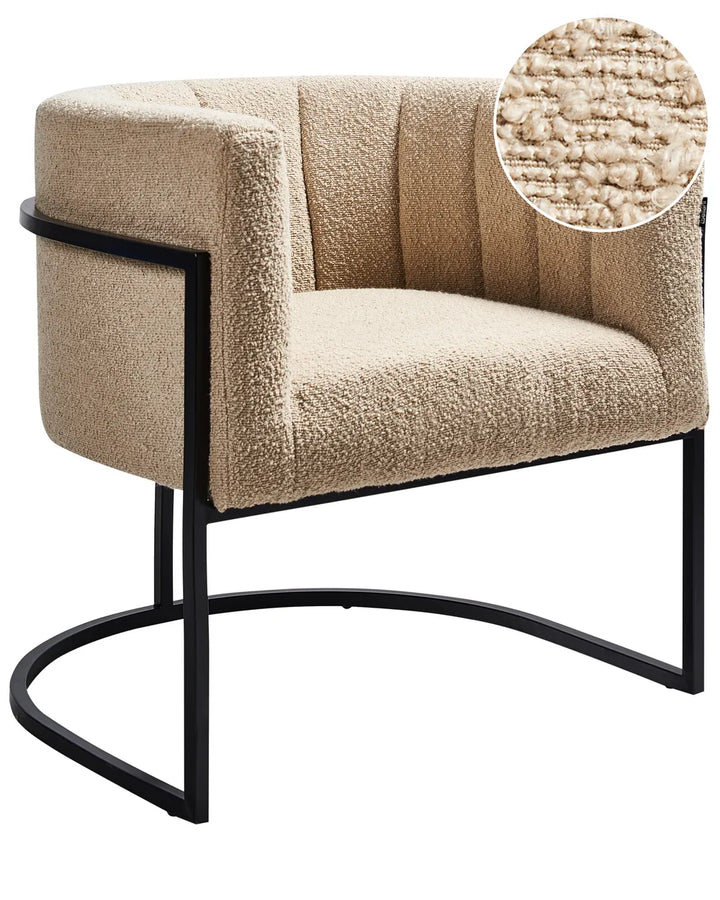Armchair Boucle Beige Lemley