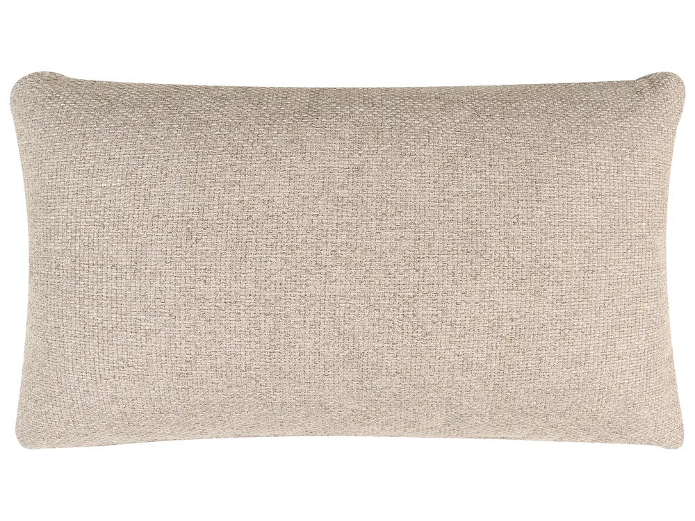 Corner Sofa Bed 3 Seater Fabric Light Brown Left Hand Glenland