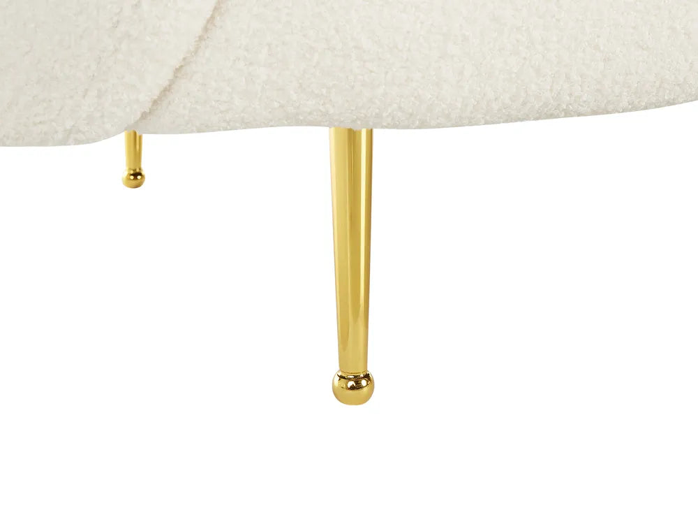 Sofa 2 Seater Boucle White Liora