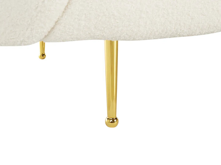 Sofa 2 Seater Boucle White Liora