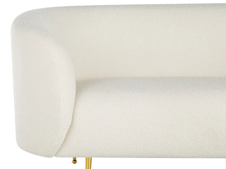 Sofa 2 Seater Boucle White Liora