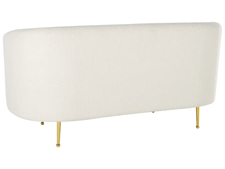 Sofa 2 Seater Boucle White Liora