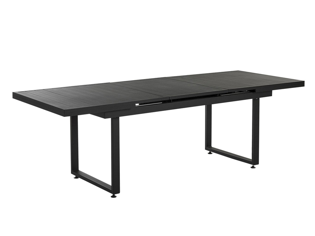 Valcanetto Extending Garden Dining Table 180/240 cm 90 cm Metal Black