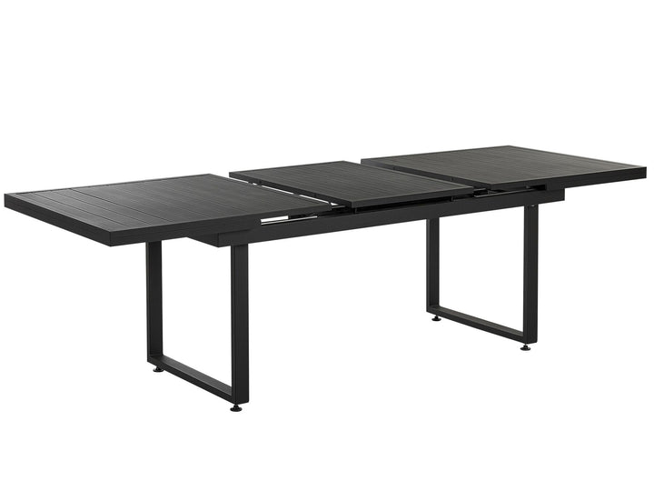 Valcanetto Extending Garden Dining Table 180/240 cm 90 cm Metal Black