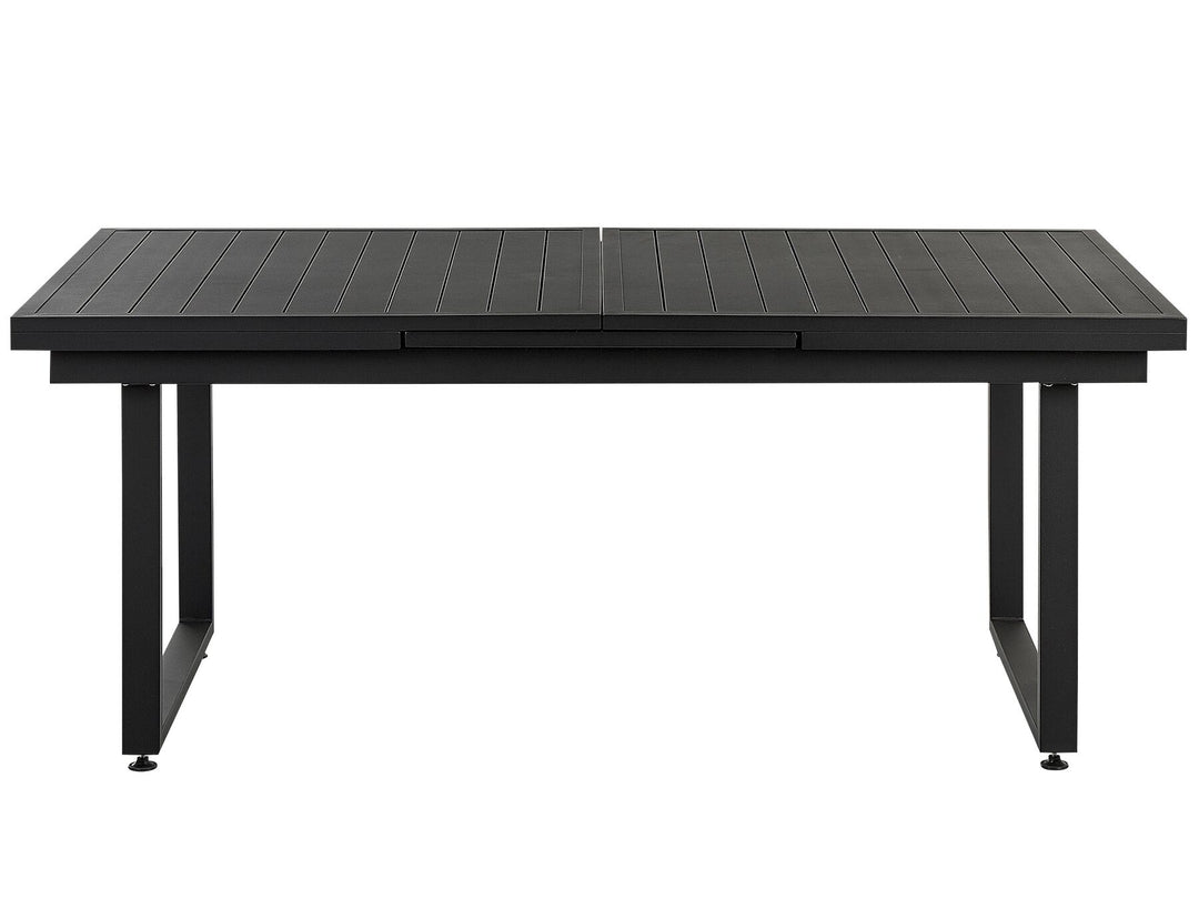 Valcanetto Extending Garden Dining Table 180/240 cm 90 cm Metal Black