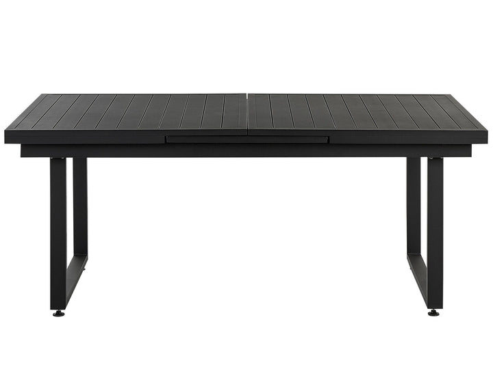 Valcanetto Extending Garden Dining Table 180/240 cm 90 cm Metal Black