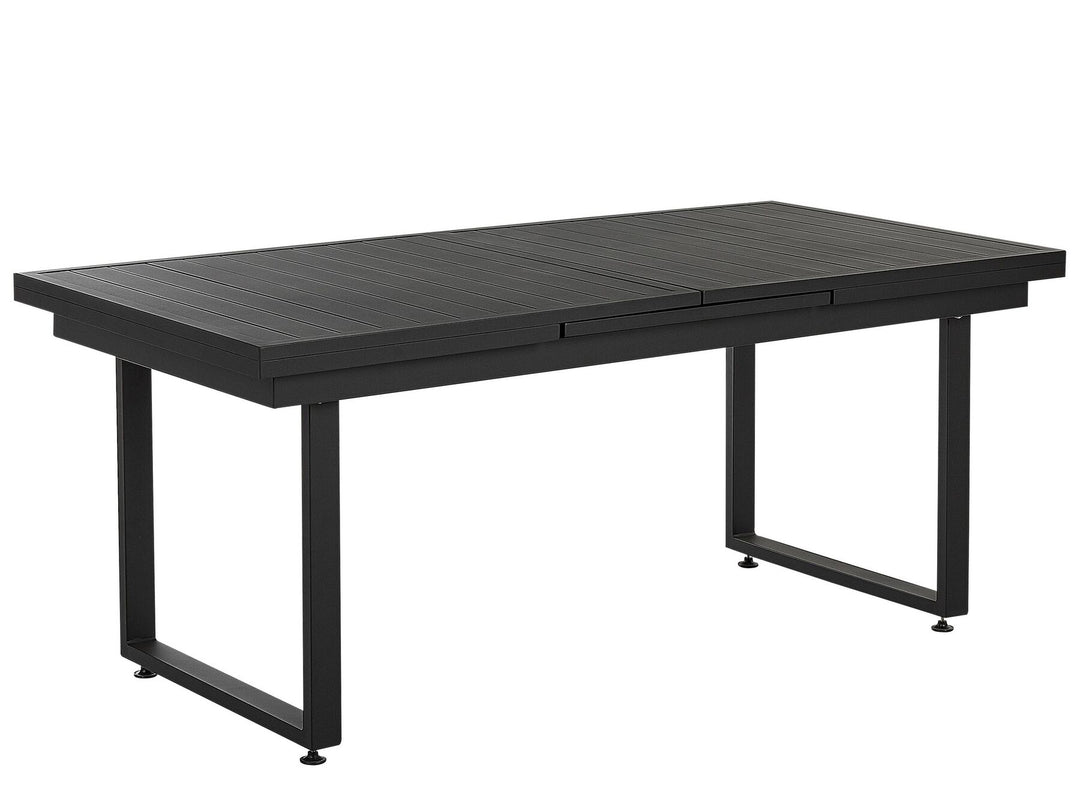 Valcanetto Extending Garden Dining Table 180/240 cm 90 cm Metal Black