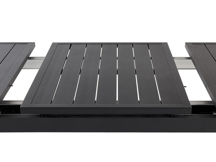 Valcanetto Extending Garden Dining Table 180/240 cm 90 cm Metal Black