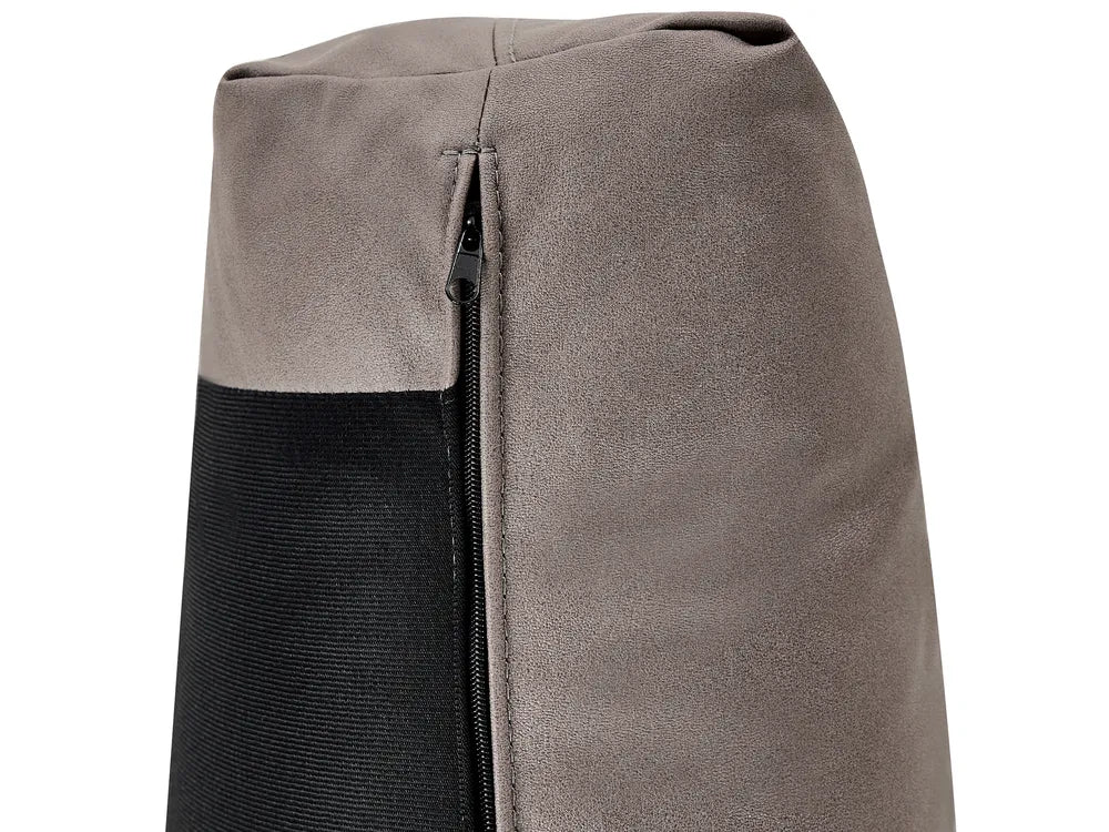 Sofa 3 Seater Faux Leather Brown Yazgur