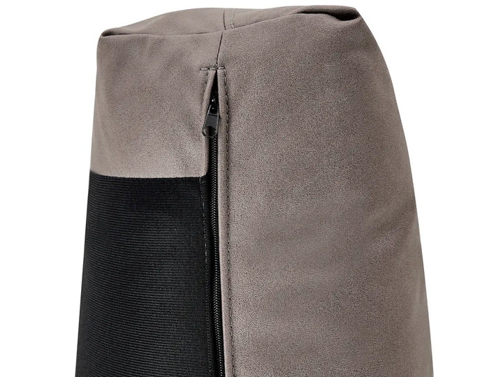 Sofa 3 Seater Faux Leather Brown Yazgur