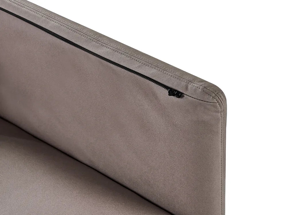 Sofa 3 Seater Faux Leather Brown Yazgur