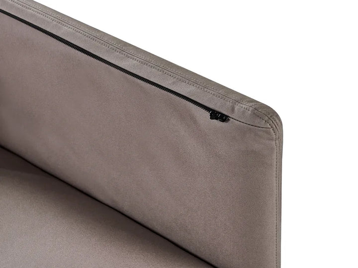 Sofa 3 Seater Faux Leather Brown Yazgur