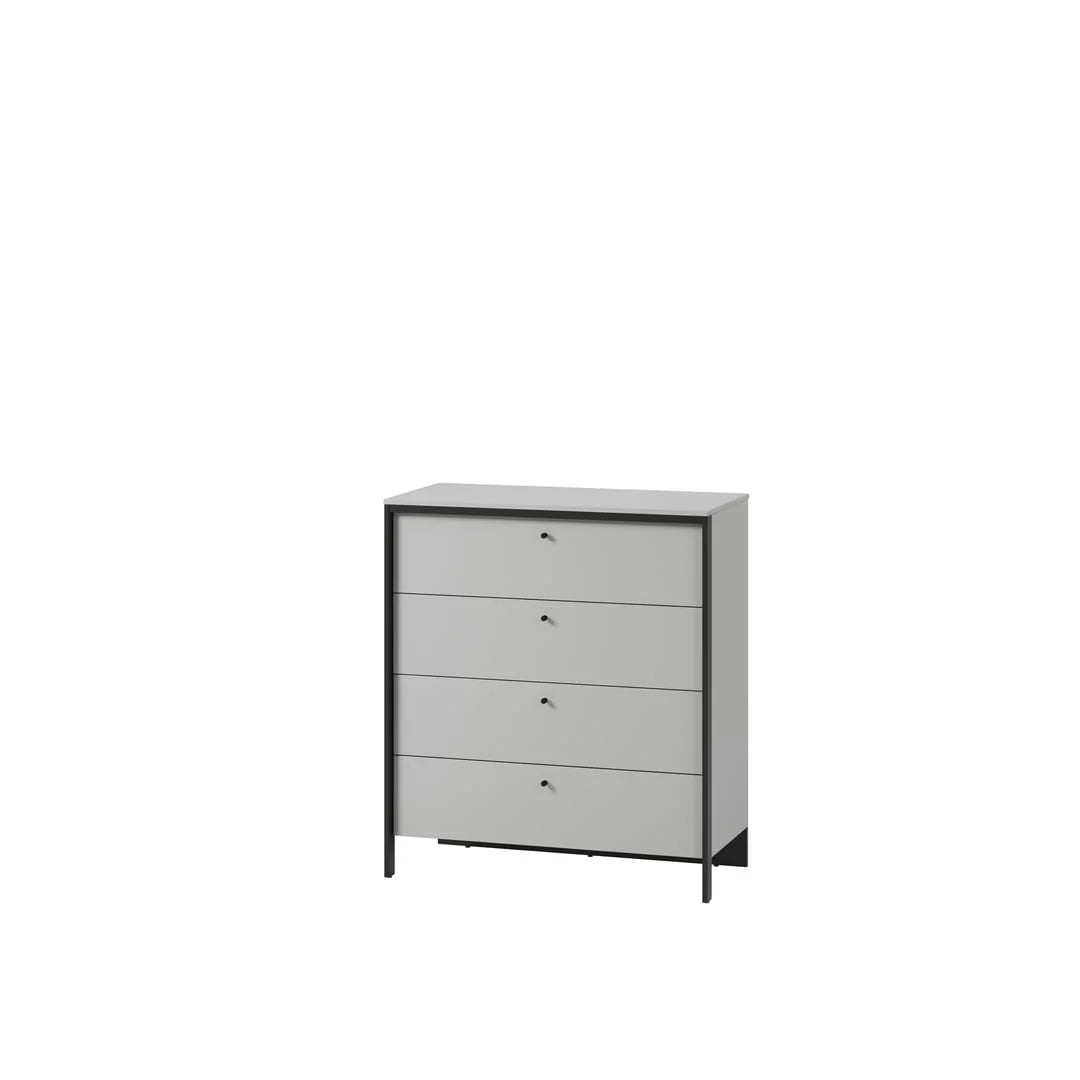 Chest Of Drawers 101cm Grey Gris