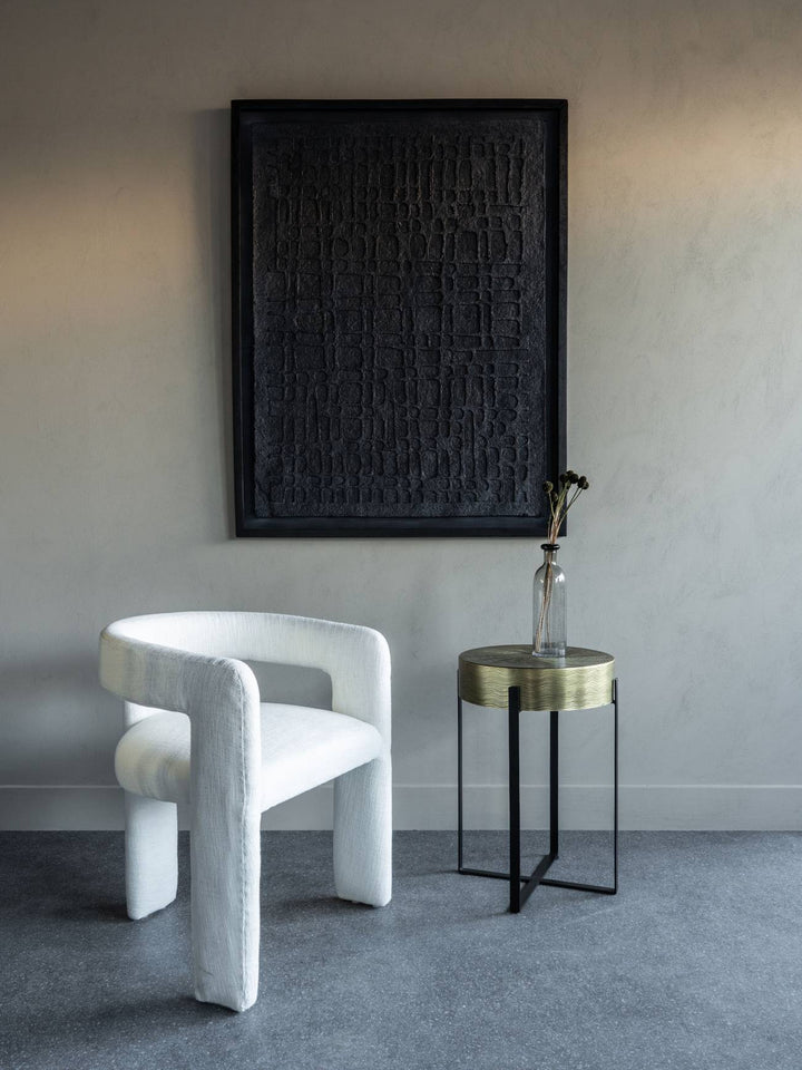 Libra Fully Upholstered Ivory Dining Armchair