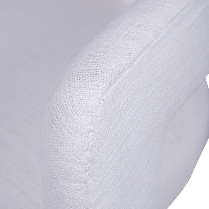 Libra Fully Upholstered Ivory Dining Armchair