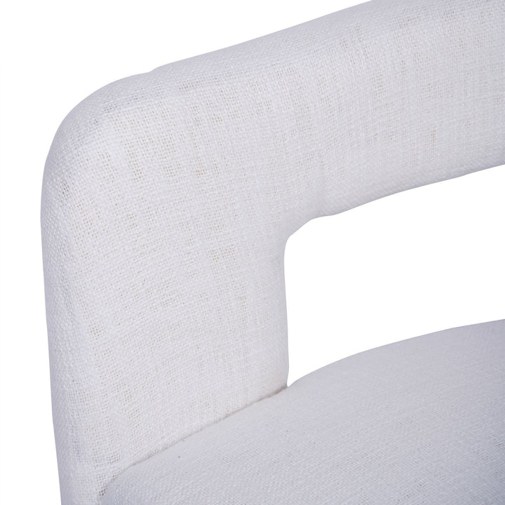 Libra Fully Upholstered Ivory Dining Armchair