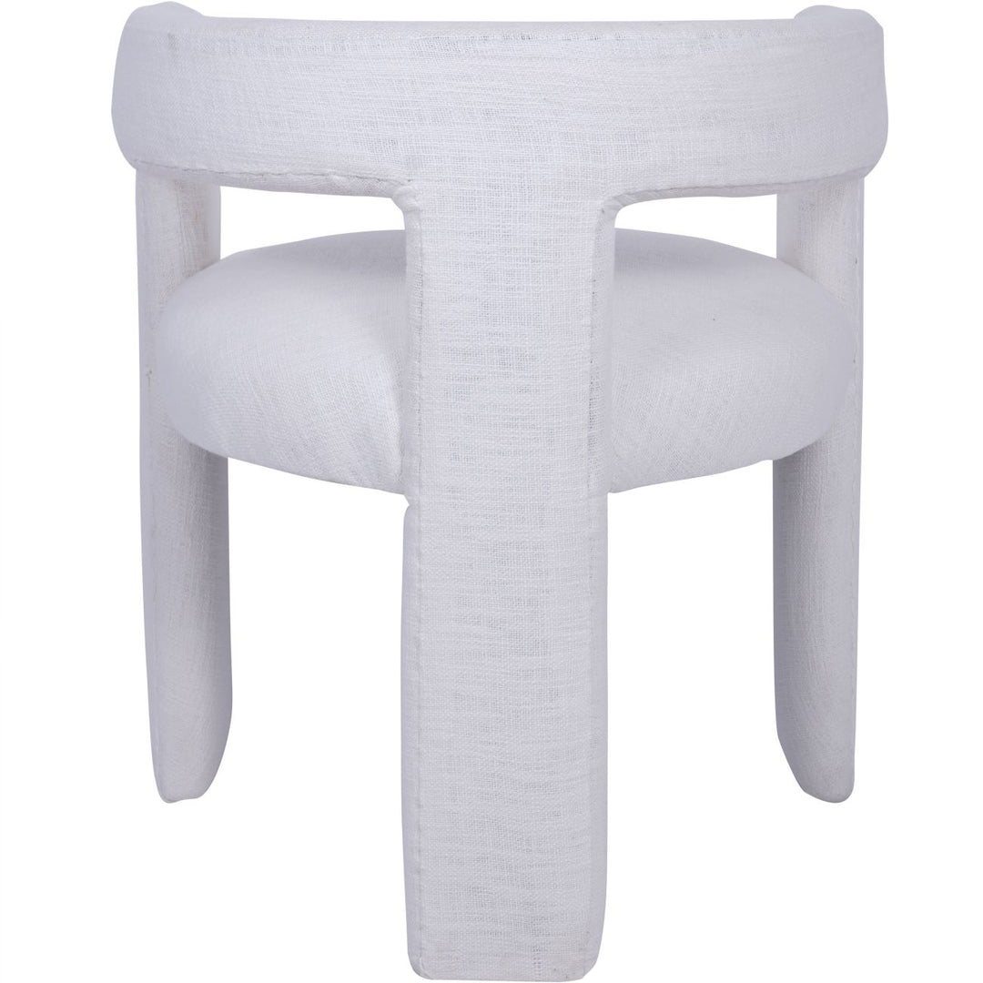 Libra Fully Upholstered Ivory Dining Armchair