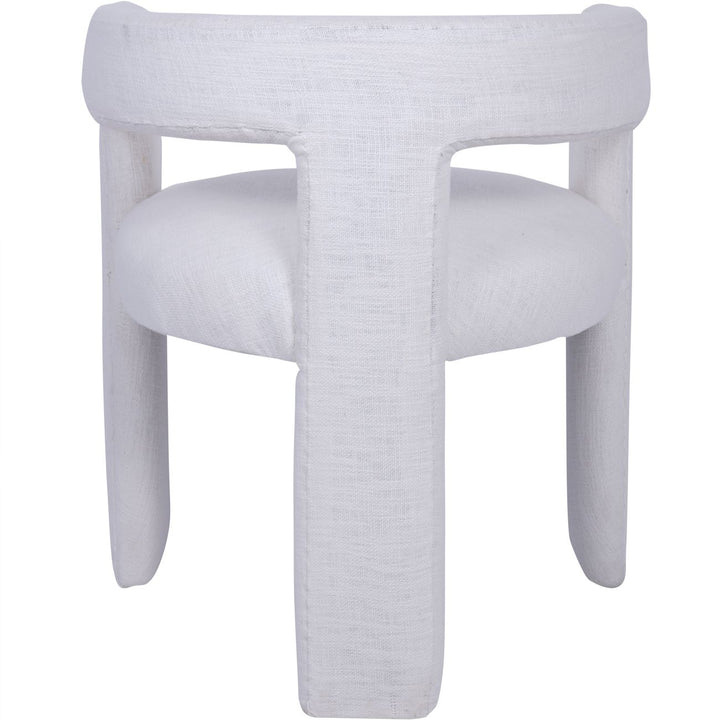 Libra Fully Upholstered Ivory Dining Armchair