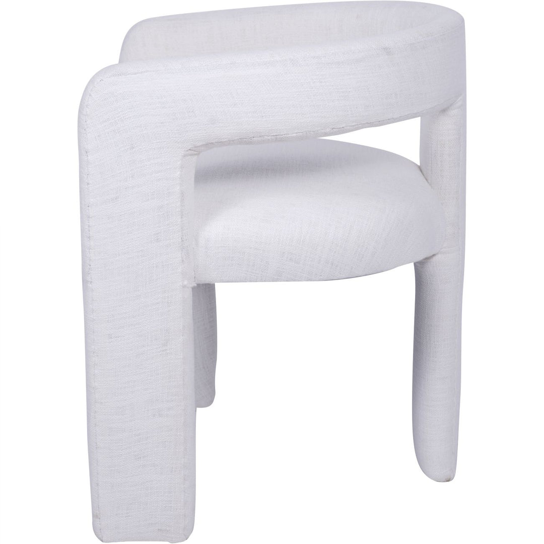 Libra Fully Upholstered Ivory Dining Armchair