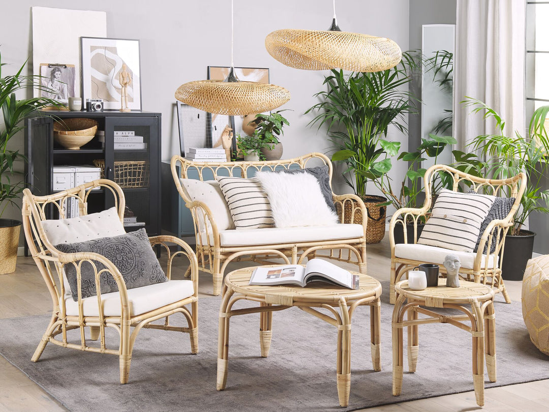 Brindisi Garden Lounge Set with Table 4 Seater Rattan Natural