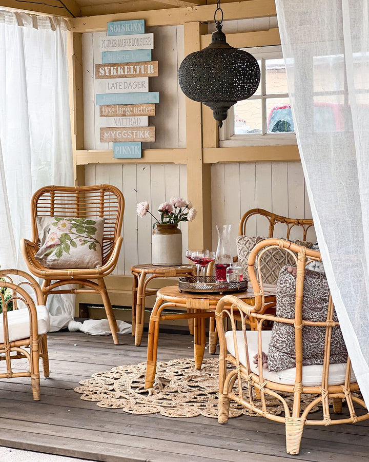 Brindisi Garden Lounge Set with Table 4 Seater Rattan Natural