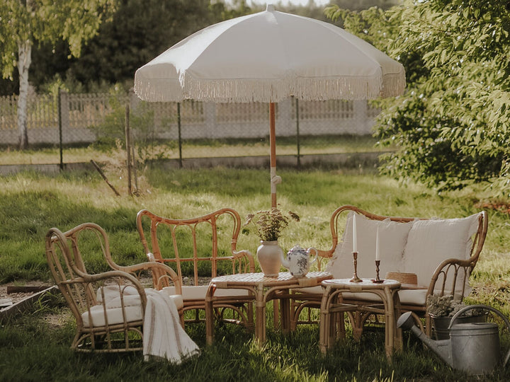 Brindisi Garden Lounge Set with Table 4 Seater Rattan Natural
