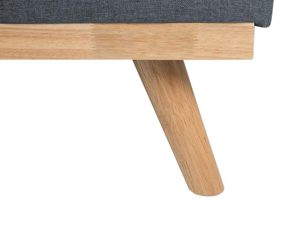 Sofa Bed 3 Seater Fabric Dark Grey Charlesa