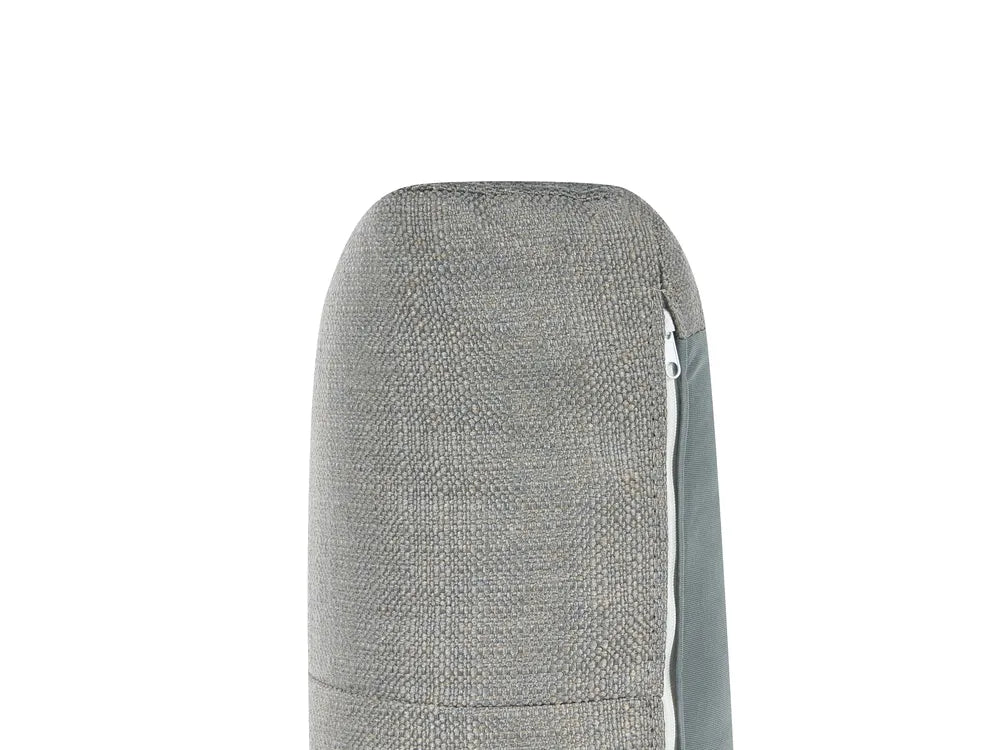 Sofa Bed 3 Seater Fabric Grey with Storage Left Hand Arsaluis