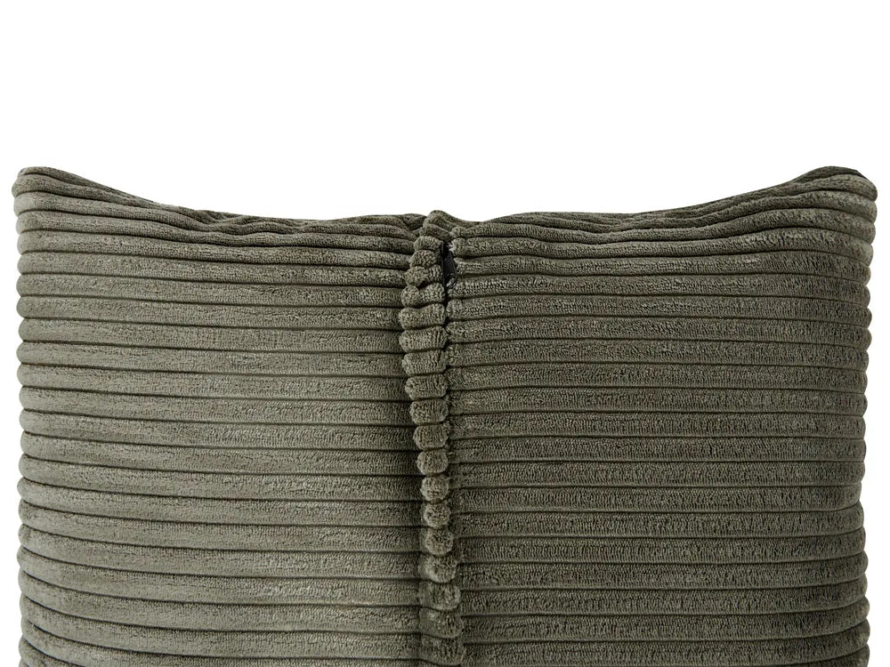 Corner Sofa 4 Seater Corduroy Green with Ottoman Left Hand Lecanto