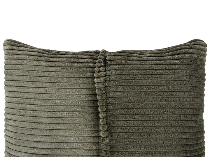 Corner Sofa 4 Seater Corduroy Green with Ottoman Left Hand Lecanto