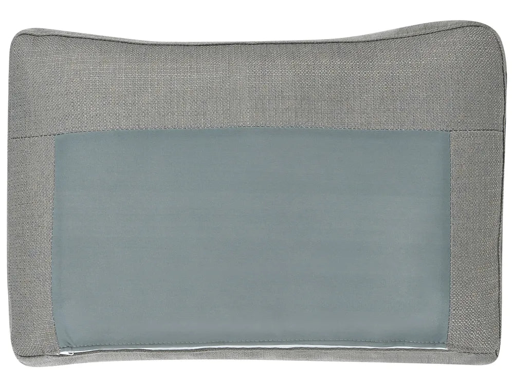 Sofa Bed 3 Seater Fabric Grey with Storage Left Hand Arsaluis
