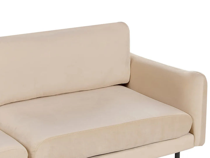Sofa 3 Seater Velvet Beige Praylow