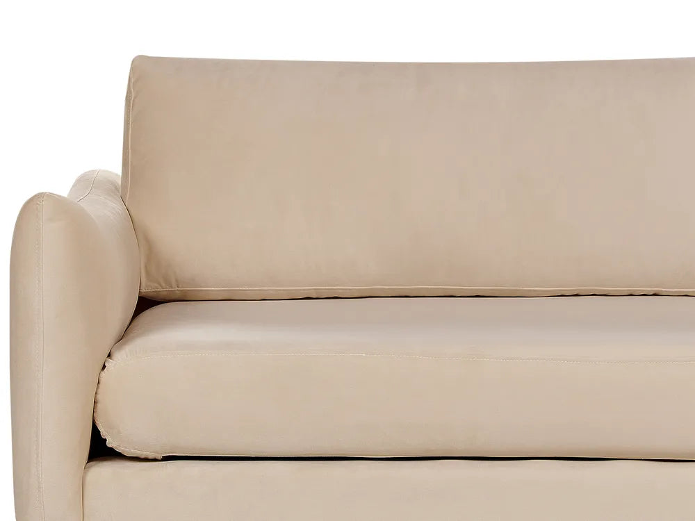 Sofa 3 Seater Velvet Beige Praylow