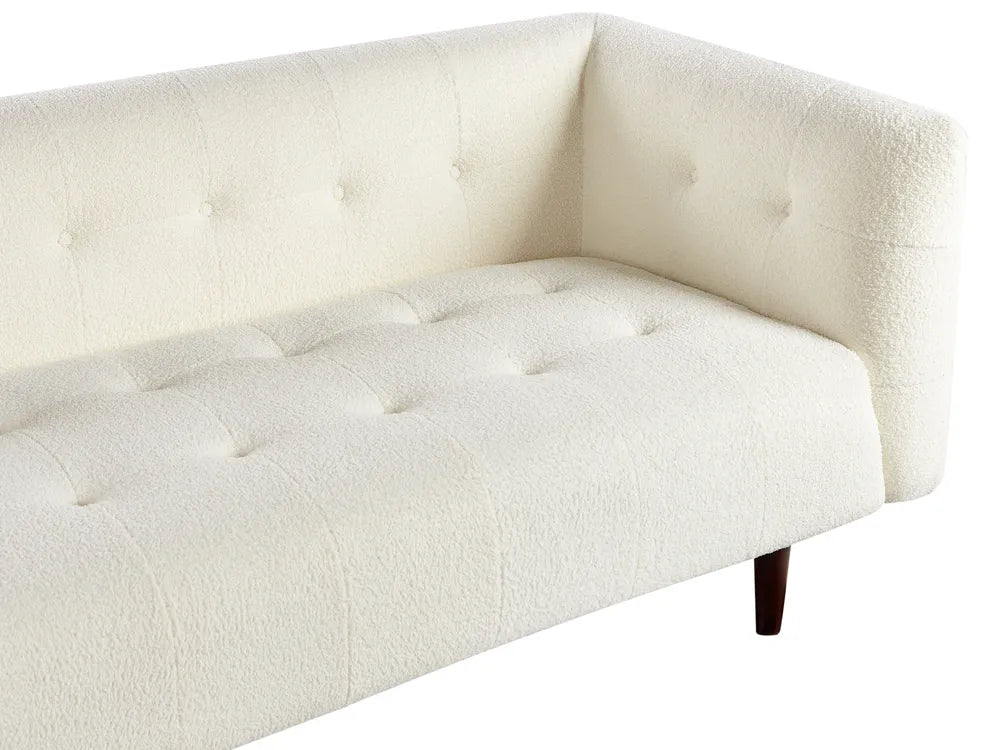 Sofa 3 Seater Boucle Off-White Cilla