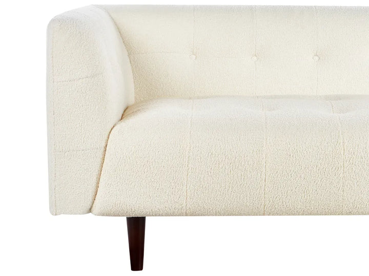 Sofa 3 Seater Boucle Off-White Cilla
