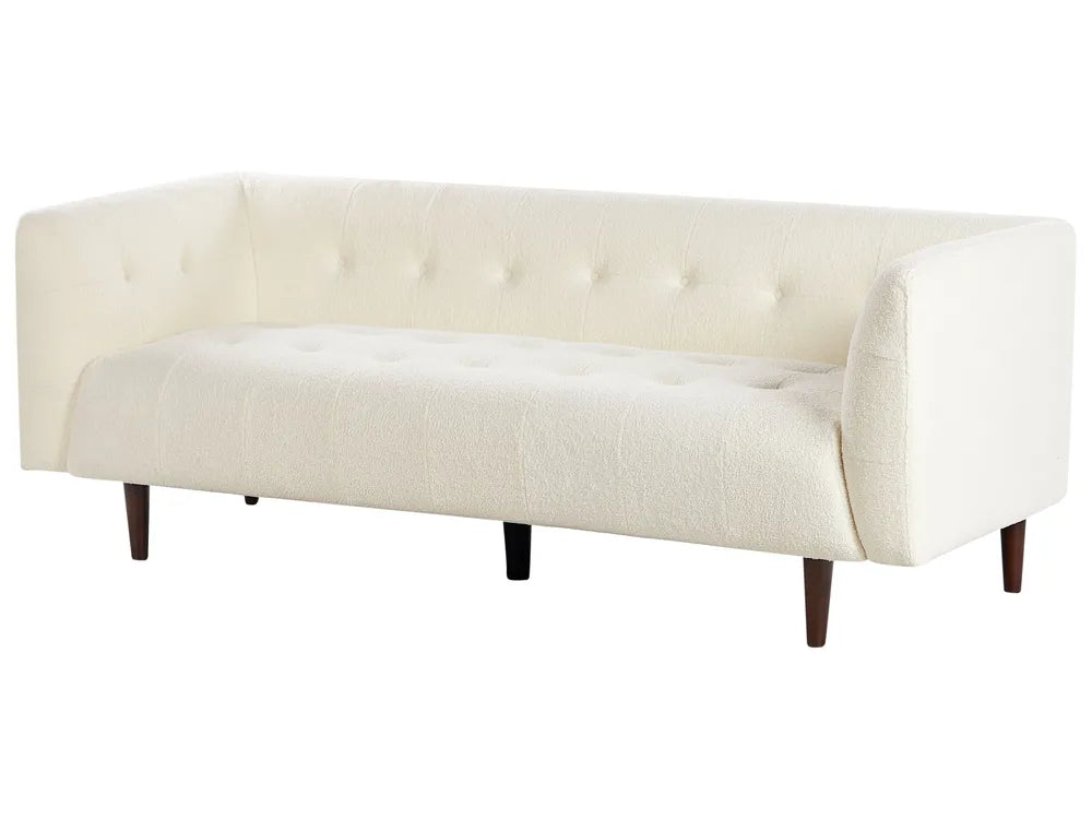Sofa 3 Seater Boucle Off-White Cilla