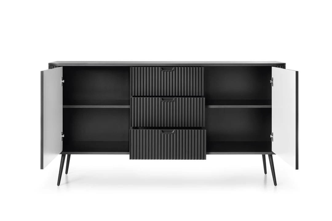 Sideboard Cabinet 168cm Black Zova