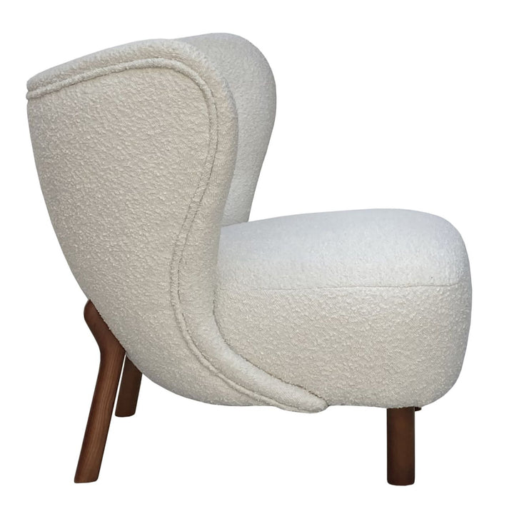 Libra Lewis Wingback Occasional Chair Cream Boucle