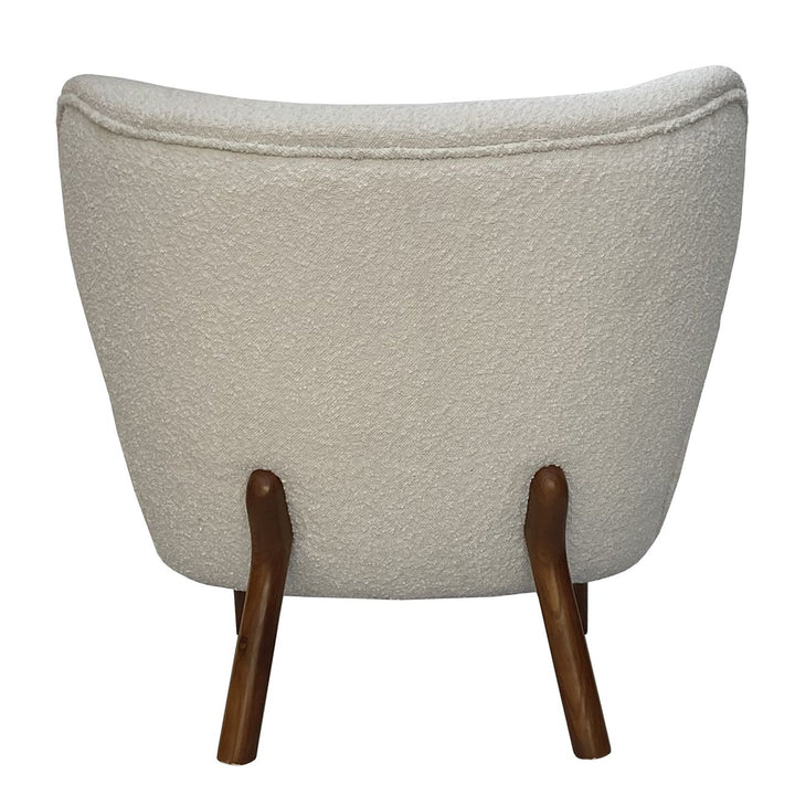 Libra Lewis Wingback Occasional Chair Cream Boucle