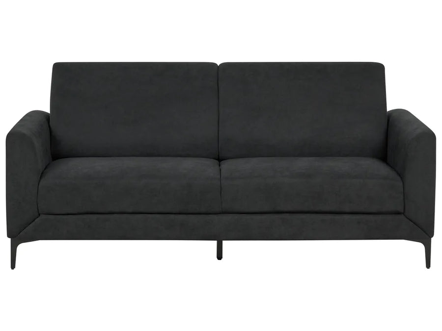 Black sofa on a white background