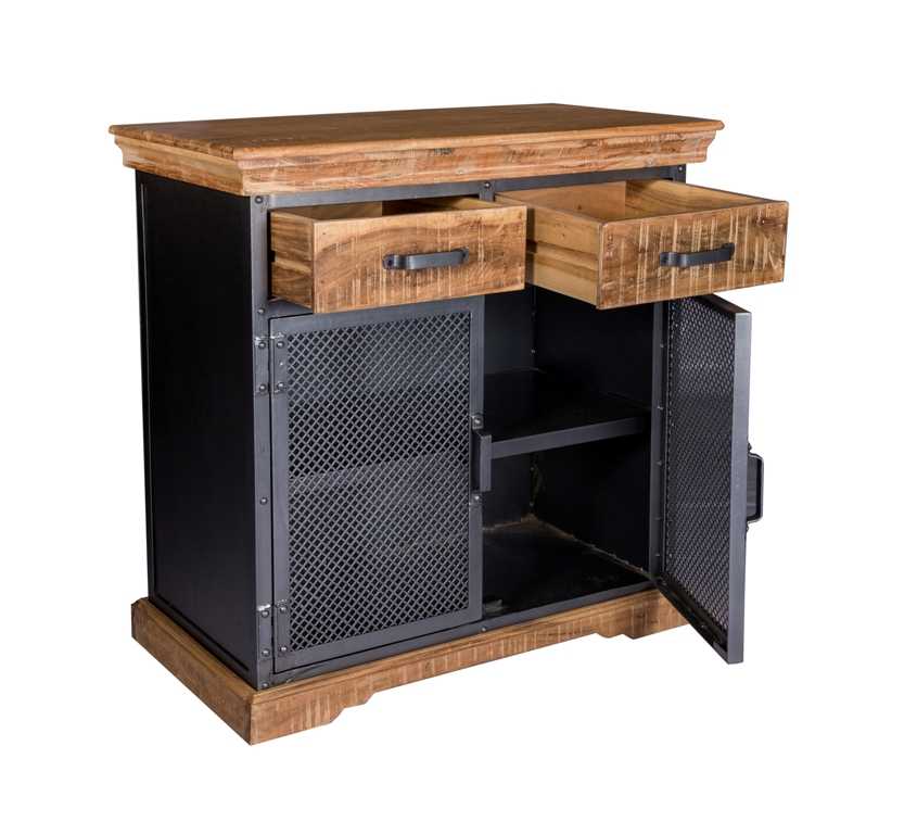 Metropolis Industrial 2 Drawer Cabinet / Sideboard