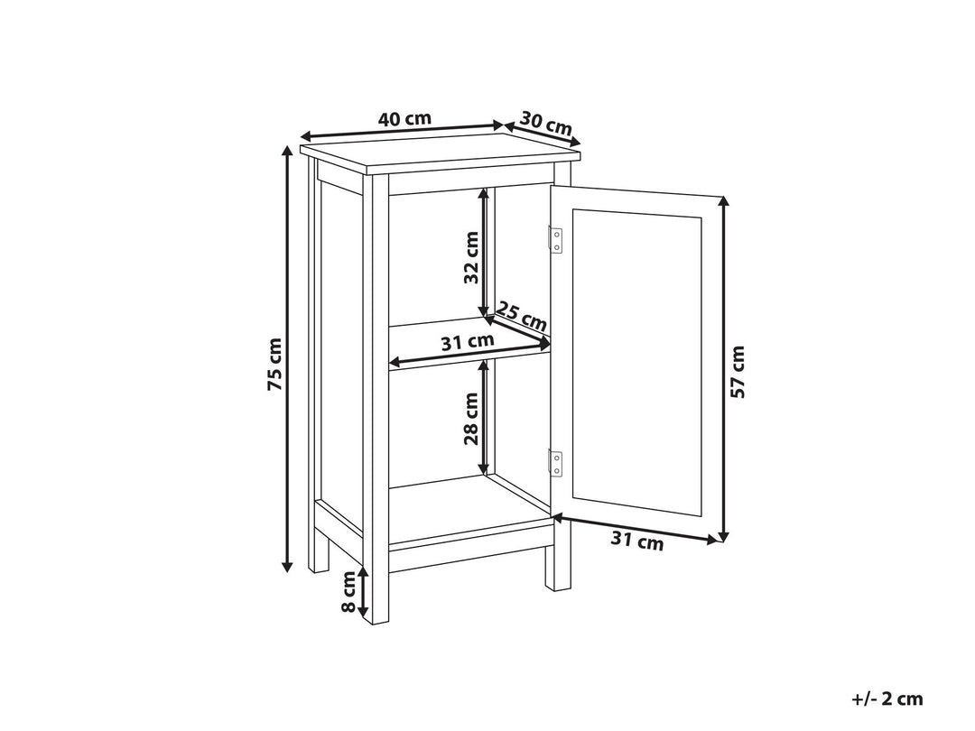 Bathroom Cabinet 40 cm White Alamos