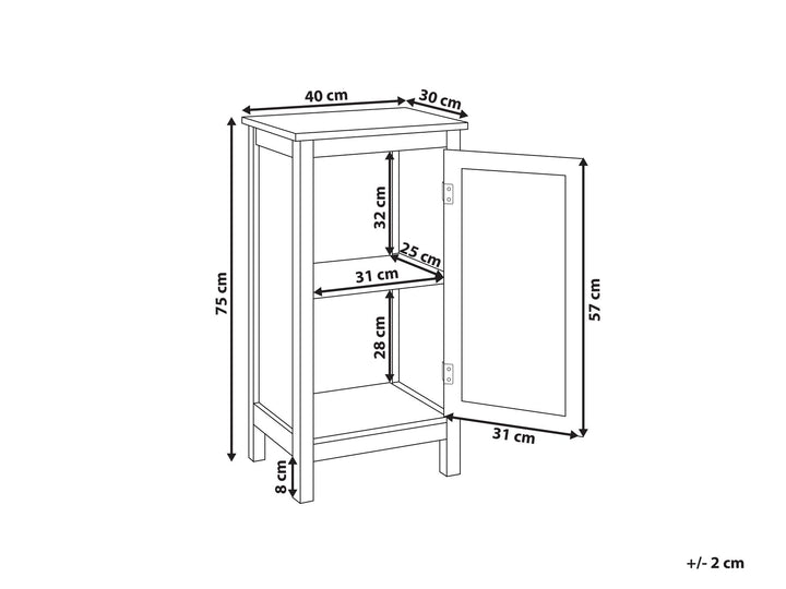 Bathroom Cabinet 40 cm White Alamos