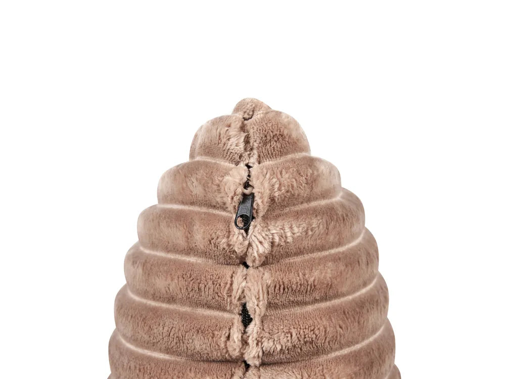 Corner Sofa 4 Seater Corduroy Light Brown Left Hand Vardie
