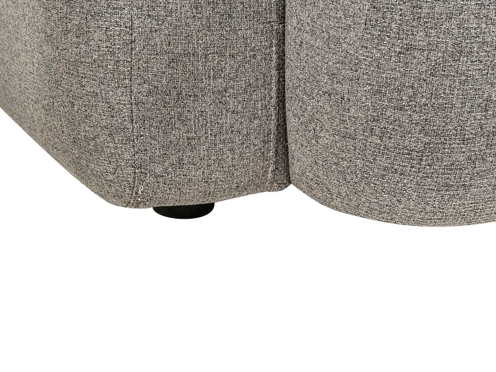 Sofa 3 Seater Fabric Dark Grey Brinnlee