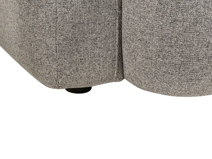 Sofa 3 Seater Fabric Dark Grey Brinnlee