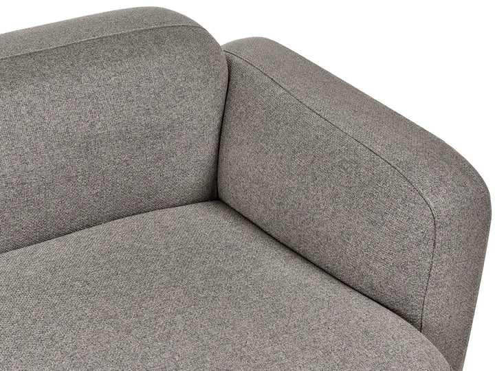 Sofa 3 Seater Fabric Dark Grey Brinnlee