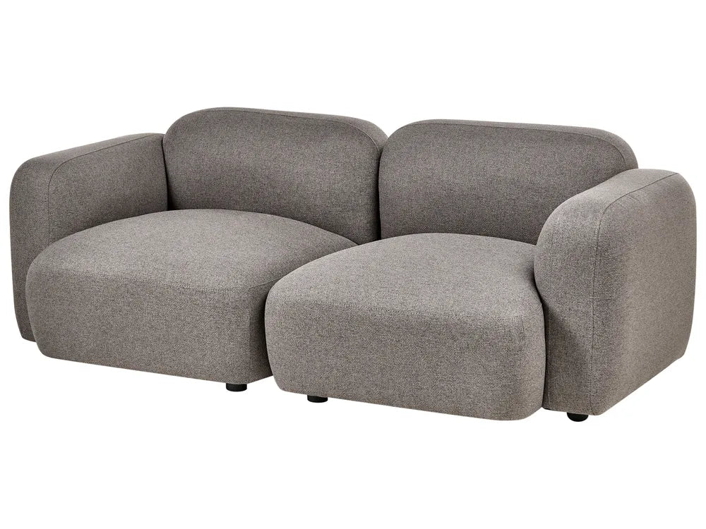 Sofa 3 Seater Fabric Dark Grey Brinnlee