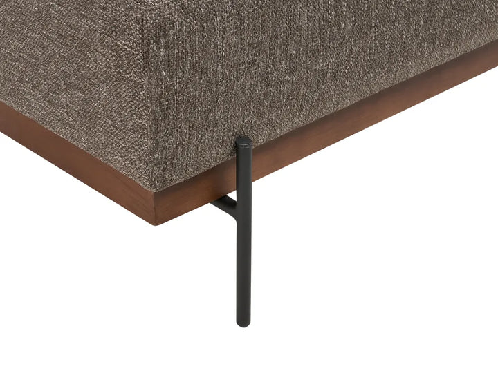 Corner Sofa 3 Seater Fabric Brown Right Hand Ibach